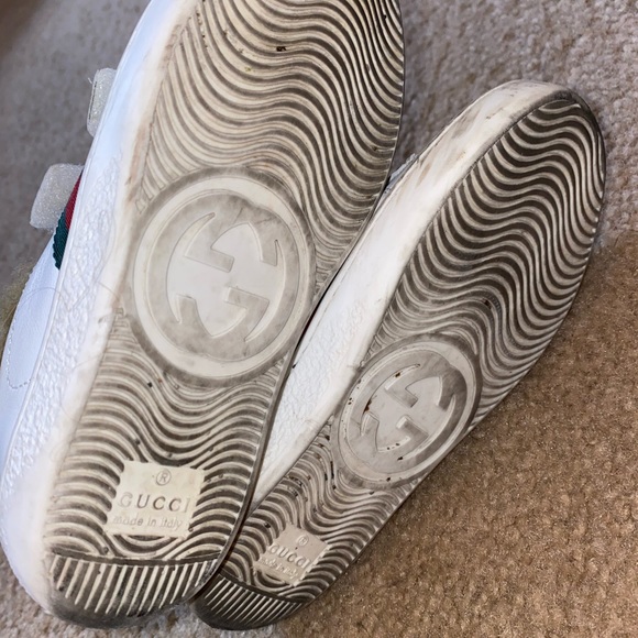 Gucci kids Toddler’s Ace leather sneaker with faux fur - Picture 8 of 10